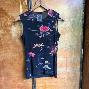 vintage 90s D&G sheer mesh top